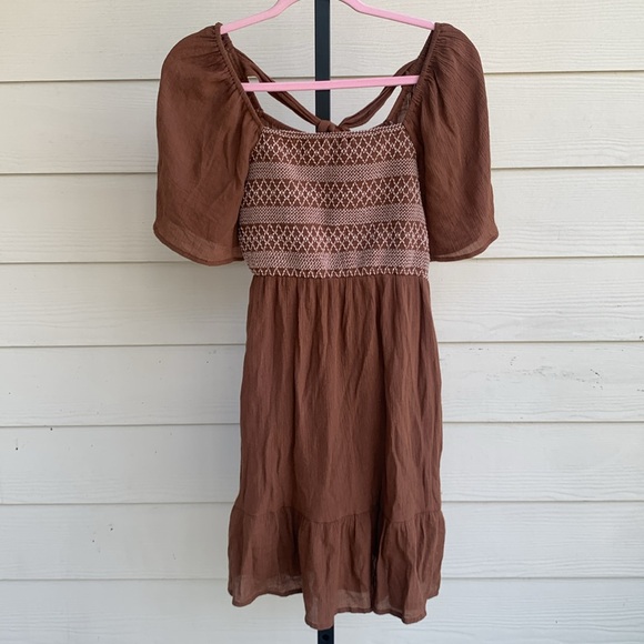 Blu pepper puff sleeve flowy gardengirl bohemian dress small - Picture 3 of 7